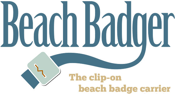 Beach Badger: the clip-on beach badge carrier